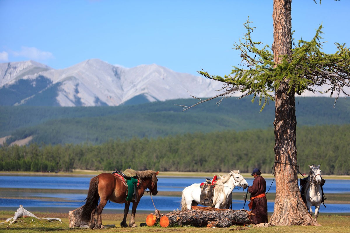 Horseriding through Orkhon Valley